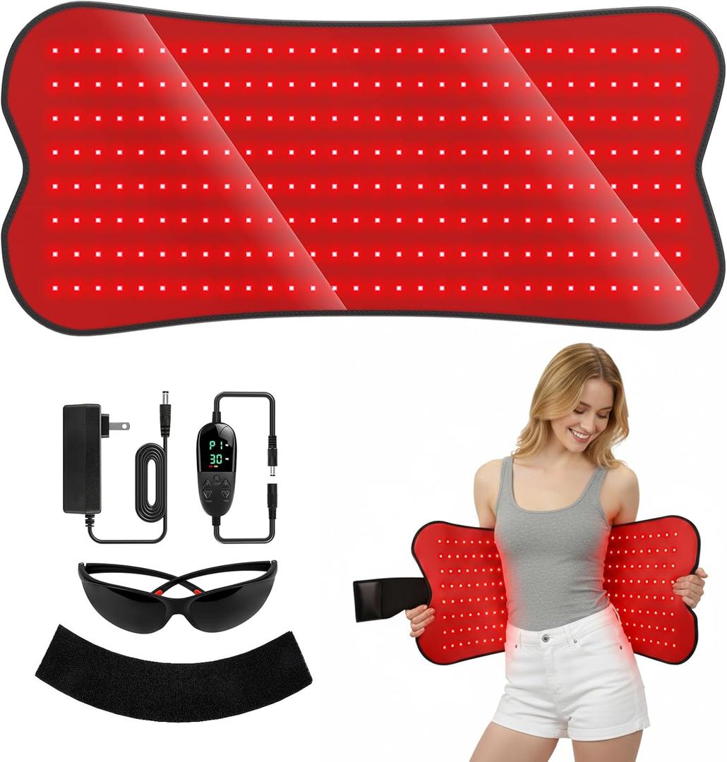 Red Light Therapy Pad for Body - 31.1" x 14.2" RedLight Therapy Mat with 240 LEDs Near Infrared Red 660nm & 850nm, Redlight Therapy Pads for Relief Back, Waist, Shoulder, Knee Pain
