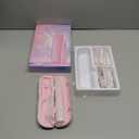 Sonic Electric Toothbrush for Adults, Power Electric Toothbrush with 8 Brush Heads, Travel Case, 40000 VPM Deep Clean 5 Modes, Rechargeable Toothbrushes Fast Charge 4 Hours Last 30 Days, Pink