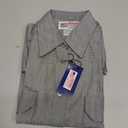 Button Up Shirt, Grey, M, 
Mens 100% Polyester Security Shirt Short Sleeve. National Patrol