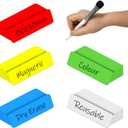 Dry Erase Magnetic Labels 3.1x1.2 Inch, Reusable Magnetic Labels for Whiteboards Locker School Classroom Office Home,Pack of 40