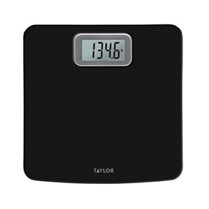 Taylor Digital Bath Scale with Antimicrobial Surface Protection, Bathroom Scale for Body Weight, 400 lbs. Black