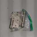 2 Pack Self Closing Door Hinges 3.5 inch Satin Nickel Door Hinges Spring Loaded Auto Close Hinges Square Corners Adjustable Tension for Interior Door 3 1/2 Auto Self-Closing Hinge