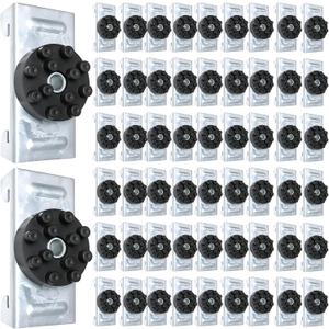 100-Pack Soundproofing Clips, Sound Isolation Clips for Walls and Ceilings, Decoupling Resilient Channel Clips for 7/8" Hat Channel, Noise Reduction for Recording Studio Home Office Apartment