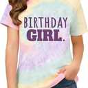 Birthday Girls Shirt It's Me Hi I'm The Birthday Girl It's Me Graphic Tee Kids Bday Party Outfit, Size 130