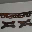 Handicraftviet Decorative Wooden Sword Display Stand, Dragon Head Design, Asian Style Carved Tea Light Holder (1 slot)