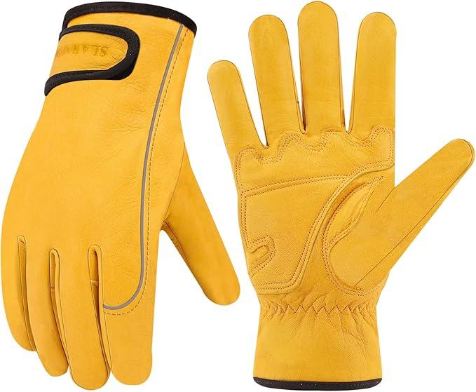 toolant Winter Leather Work Gloves, Warm 3M Thinsulate Lining for Cold Weather Work, Thermal Insulated Gloves, XL/10