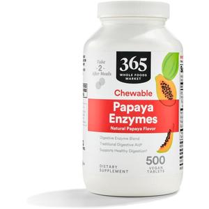 365 by Whole Foods Market, Papaya Enzymes, 500 Chews (500 Count (Pack of 1))