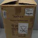 Large Outdoor Pendant Light Fixtures, 23.6'' Exterior Hanging Lantern Porch Light Adjustable, Black Hanging Lamp Farmhouse Exterior Chandelier Ceiling Mount for Entrance Patio