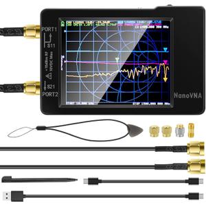 [Upgraded] AURSINC NanoVNA-H Vector Network Analyzer 9KHz -1.5GHz Latest HW V3.7 HF VHF UHF Antenna Analyzer, Measuring S Parameters, SWR, Phase, Delay, Smith Chart