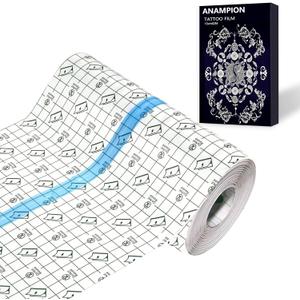 ANAMPION Tattoo Aftercare Waterproof Bandages 6"x2 Yard Second Skin Bandage Tattoo Cover Up Tape for Faster Tattoo Healing Recovery and Skin Care Protection Waterproof Bandage Transparent Film