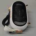 Space Heater  Portable Mini Heater for Home and Office  Energy-Efficient Small Space Heater with Overheating Protection  Retro Heater for Bedroom, Camping Tent, RV Trailer (White) (5 Inches High)