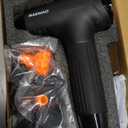 RAEMAO Massage Gun, Handheld Electric Deep Tissue Muscle Massager for Athletes for Pain Relief Attaching 8 Replacement Heads, Percussion Massager with 10 Speeds, Father's Day Gifts, Silver