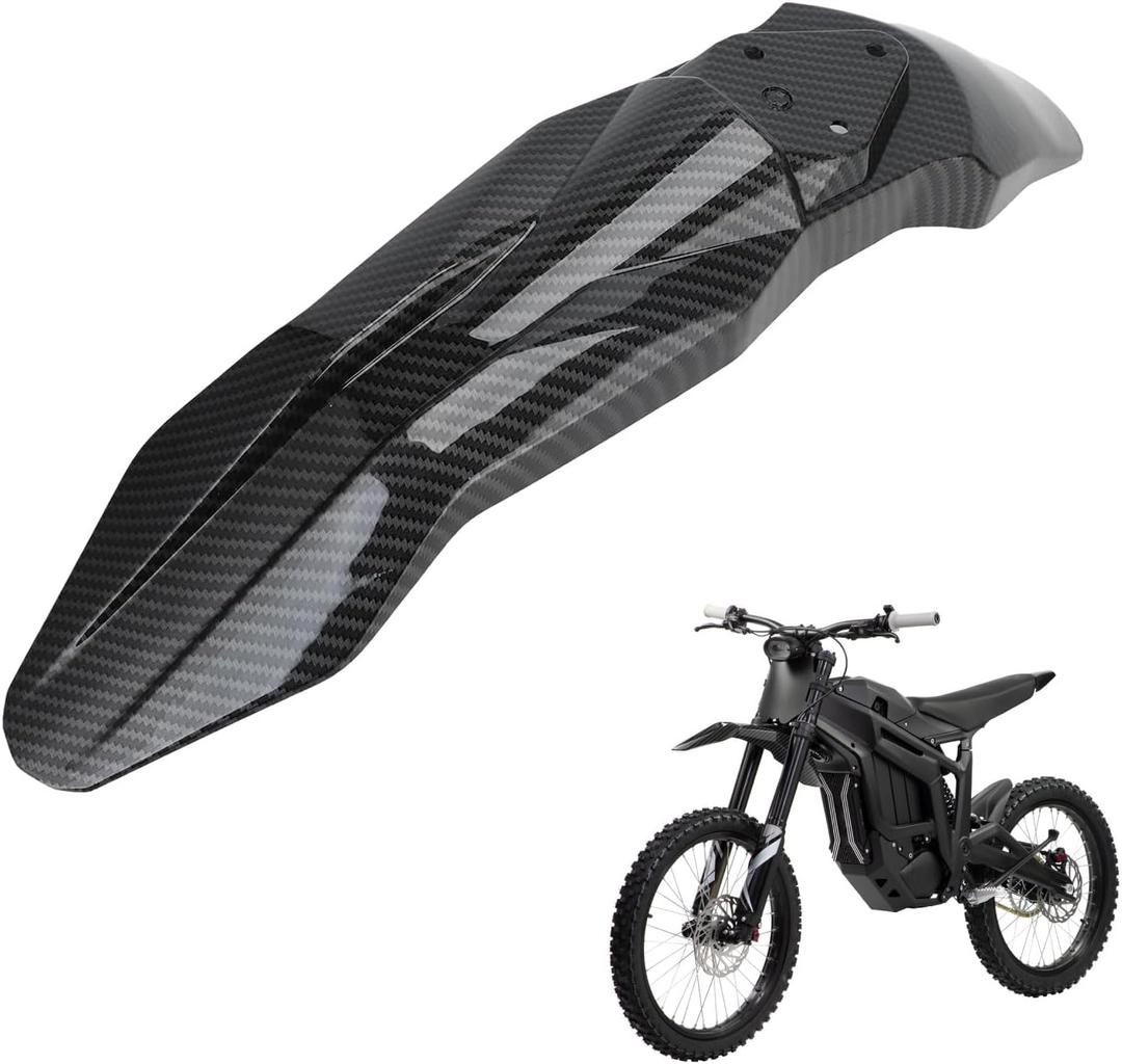 CHANGCHENG Motorcycle Front Fender Talaria Mud Guard Protector Carbon Fiber Pattern Mudguard for Talaria Sting MX3/MX4 Electric Dirt Bike