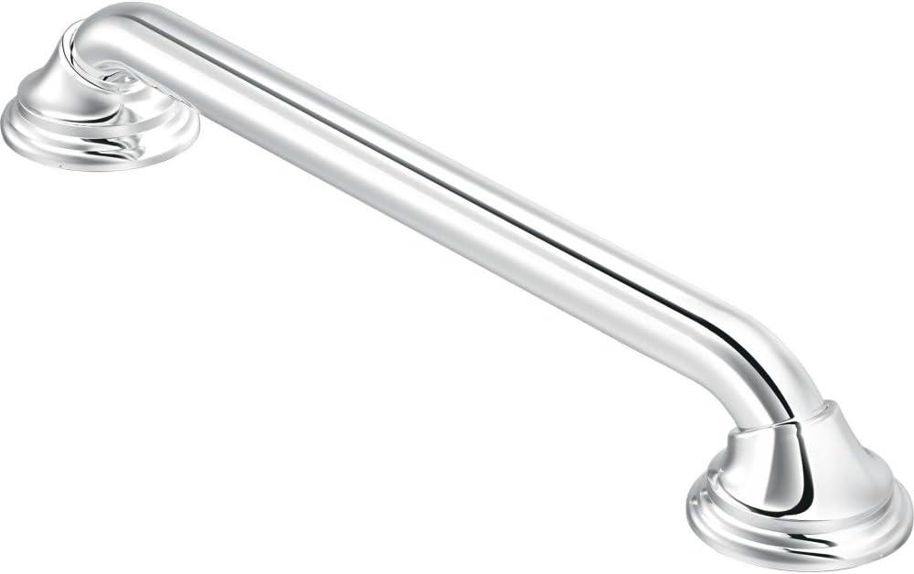 Moen Chrome Bathroom Safety 16-Inch Designer Shower Grab Bar with Concealed Screws for Handicapped or Elderly, LR8716D3CH