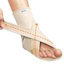 Drop Foot Brace with Dual Forefoot Support Plates Adjustable Soft AFO, Foot Drop, TBI, ALS, MS, Bone Fracture, Fits Women & Men (Beige Right, S/M)