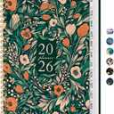 2026 Planner, Weekly and Monthly Calendar Planner for Women, Jan 2026 - Dec 2026, Hardcover Planning Agenda book with Tabs, Spiral Bound, Inner Pocket, Perfect for School Office Supplies, 6.3" x 8.5" - Verdant Bloom