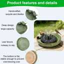 Solar Hummingbird Fountain,Ceramic Birdbath Bowl Water for Outdoor, Solar Powered Ground Bird Feeders and birdbath for Outdoors, Tabletop, Deck, Balcony Patio, Lawn,Yard Garden Decor