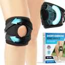 BraceAbility Plus Size Patellar Tracking Short Knee Brace - XXXXL Walking Exercise Support Sleeve Stabilizer for Post Kneecap Dislocation, Tendonitis, Patellofemoral, Meniscus, Arthritis Pain L/XL