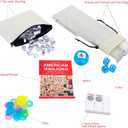 Jongyance American Mahjong Tile Set with Carrying Bag, 166 White Tiles, 4 Racks with Pushers, Mahjong Set for Beginners