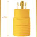 NEMA L14-30P to 14-50R RV Generator Adapter, 30 Amp to 50 Amp Twist Locking Generator, 4 Prong Outlet Heavy Duty for RV Trailer Camper Generator EV Tesla Level 2 Charging