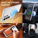 Ruky for Samsung Galaxy S25 Ultra case with Privacy Screen Protector, [Compatible with MagSafe] Transparent Shockproof Protective Phone Case Slim for Samsung S25 Ultra 6.9 inch, Clear