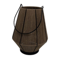 10.7 IN Metal And Jute Lantern