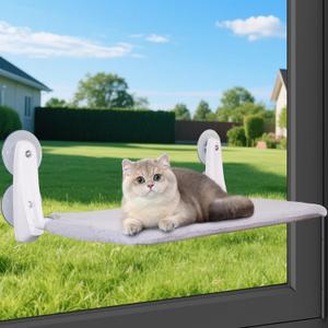 Cat Window Perch, Sturdy Foldable Cat Window Hammock Seat with 8 Suction Cups with Dual-Sided Bed for cat Hammock Outdoor Weatherproof, Provide a Convenient Environment for Cats to Play (Medium)