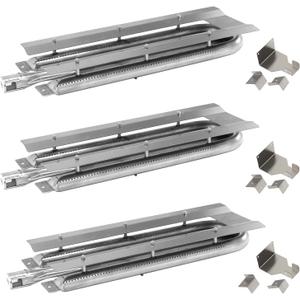 Grill Burner Tube BBQ Replacement Parts Stainless Steel Outdoor Gas Pipe for Viking 316-911, VGBQ & VGIQ Series Gas Grill Models, 3 Pack Center-Fed U Tube