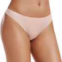 voenxe Seamless Women Underwear Thongs,No Show Ladies Thong,No Line Workout Breathable Comfortable Panties,Soft Undies,5-Pack (XL)