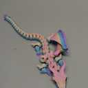 3D Printed Dragon with Wings, 3D Printed Animals Toys, Fidget Dragon Toys, Flexible Articulated Winged Crystal Dragon Model, Desktop Pet Decor, Dragon Gift for Kids & Adult (Random-Rainbow)