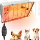 Chicken Coop Heat Lamp Carbon Fiber Tube,Adjustable 2-Level Temperature Brooder Heater Lamps for Chicks,Hanging Chicken Warmer for Livestock Dog Kennel,Cat House,Rectangle 175W/275W