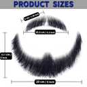 Fake Beard Realistic Fake Mustache - 100% Human Hair Black Goatee Beard, Costume Facial Hair Halloween Dressing Men Makeup Entertainment/Drama/Party/Movie(Black)