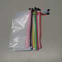 Tamaki 10 Pack Mesh Zipper Pouch Document Waterproof Zip File Bags Plastic Pencil Pouches A6 Size for Classroom Organization School Office Supplies