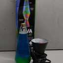 Lava The Original Lamp - 14.5" Warped Rainbow – Classic Liquid Motion Lamp - Yellow Wax and Blue Liquid - Item #2713 