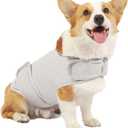 Dog Anxiety Jacket, Skin-Friendly Calming Shirt for Dogs- Dog Coat for Thunder, Fireworks and Separation - Keep Pet Calm Without Medicine & Training, Anti Anxiety Vest for Dogs (Light Grey, L)