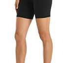 YUNOGA Women Biker Shorts 6" Inseam - High Waisted Tummy Control Workout Athletic Exercise Spandex Yoga Shorts XS