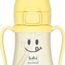 GROSMIMI x KNOTTED Flip Top Spill Proof Sippy Cup, PPSU, BPA Free, Stage 2 Straw for Toddlers (Smile 6oz)