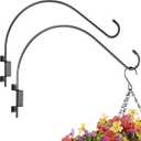 16 Inch 2 Pack Swivel Plant Hanger: Heavy Duty Hook for Bird Feeder, Plant, Flower Basket, Lantern, Wind Chime & More - Versatile Hanging Brackets Outdoor/Indoor Use Up to 22LB