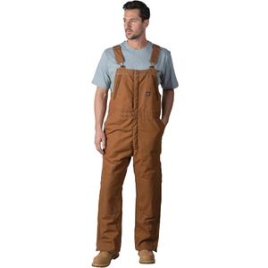 Walls Men's Standard Size Frost DWR Insulated Duck Work Bib Overall, Pecan, XXLarge