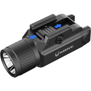 DARKFANG Tactical Flashlight 1500 Lumen for Shotgun/Pistol Light with Momentary/Strobe Function for 1913 Picatinny Rail