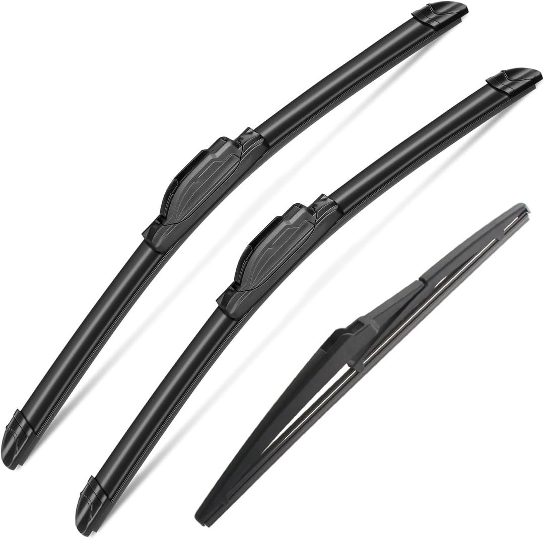 3Pcs Windshield Wipers for Mazda 3 2014 2015 2016 2017 2018 Mazda-3, Original Equipment Premium All Weather Wiper Blades for My Car- - 24"/18"/12A" (Pack of 3) J- HOOK
