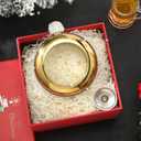 4 Set 3.5 oz Creative Bracelet Flask 304 Stainless Steel Bangle AB Crystal Flasks for Women with Rhinestones Lid Bangle Bracelet Funnel for Party Set (Gold)