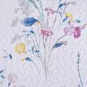 WONGS BEDDING Floral Quilt Set Queen Size, 3 Pieces Colorful Botanical Plants Pattern Bedspread Coverlet Set with 2 Pillowcases, Soft Lightweight Microfiber Bedding Set for All Season(96"90")