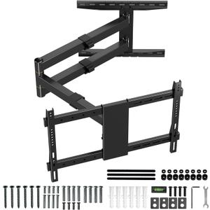 47 Extra Long Arm TV Wall Mount for 37-80 Inch TV, Full Motion Corner TV Mount with Extension Articulating Arm Swivel and Tilt, Max VESA 600x400mm, Fits 16" 18" Studs Up to 99 lbs