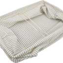 Holibanna 1pc Rattan Storage Basket Fabric Cube Storage Bins Striped Home Container