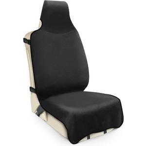 Waterproof Seat Cover Towel, Premium Sweat Carseat Protector, Perfect for Universal Anti-Slip Car Truck SUV Seat, Great for Surfing Yoga Gym Workout, Black (1pack)
