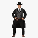 Morph Western Outfit for Men Wild West Costume Men Halloween Costumes Adult Cowboy Western Sheriff Costume (M Size)