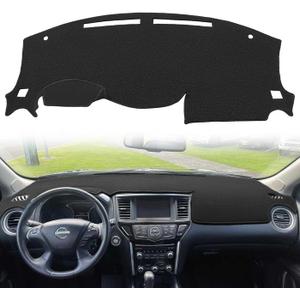 Dash Cover Mat Custom Fit for Nissan Pathfinder Dashboard Cover Pad Carpet Protector(Black) F157