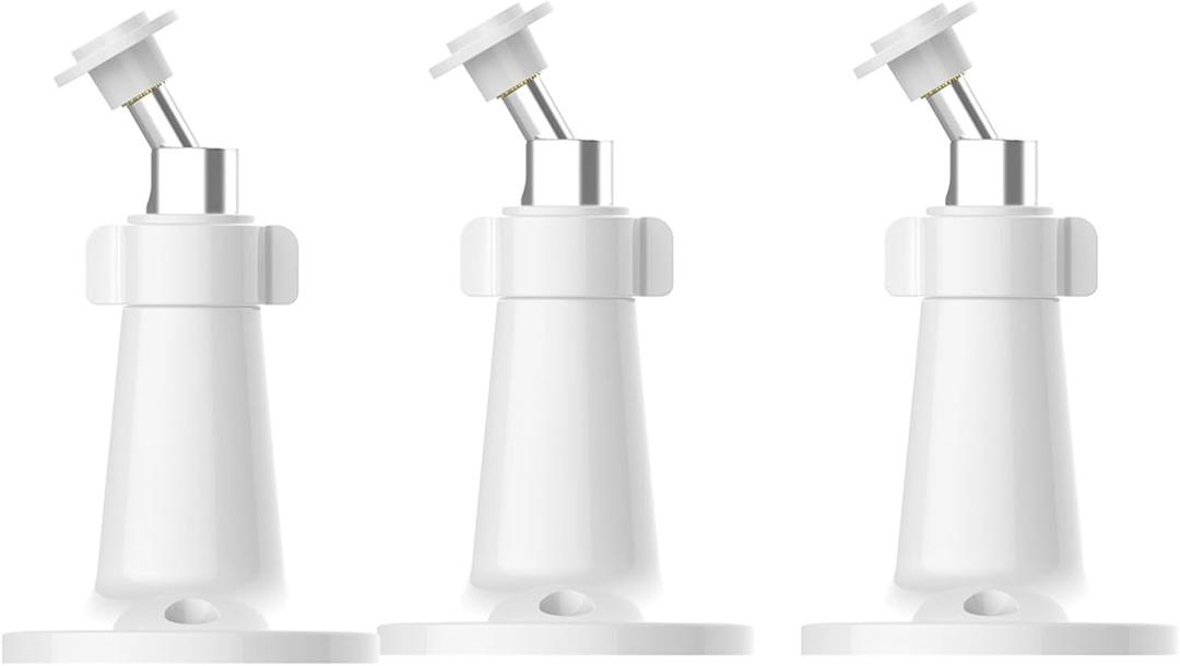 honecumi [3 Pack] Compatible with EufyCam 2C/2C Pro/2 Pro/E20/E40 and Google Nest Cam Wall Mount Weatherproof, 360 Rotation Adjustable, Secure & Easy Installation for Indoor/Outdoor Use  White