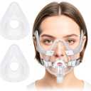 2 Packs Airfit F20 Large Replacement Cushion, Full Face Seamless Seal, Compatible with Origianl Frame, Premium Liquid Silicone CPAP Accessories - L